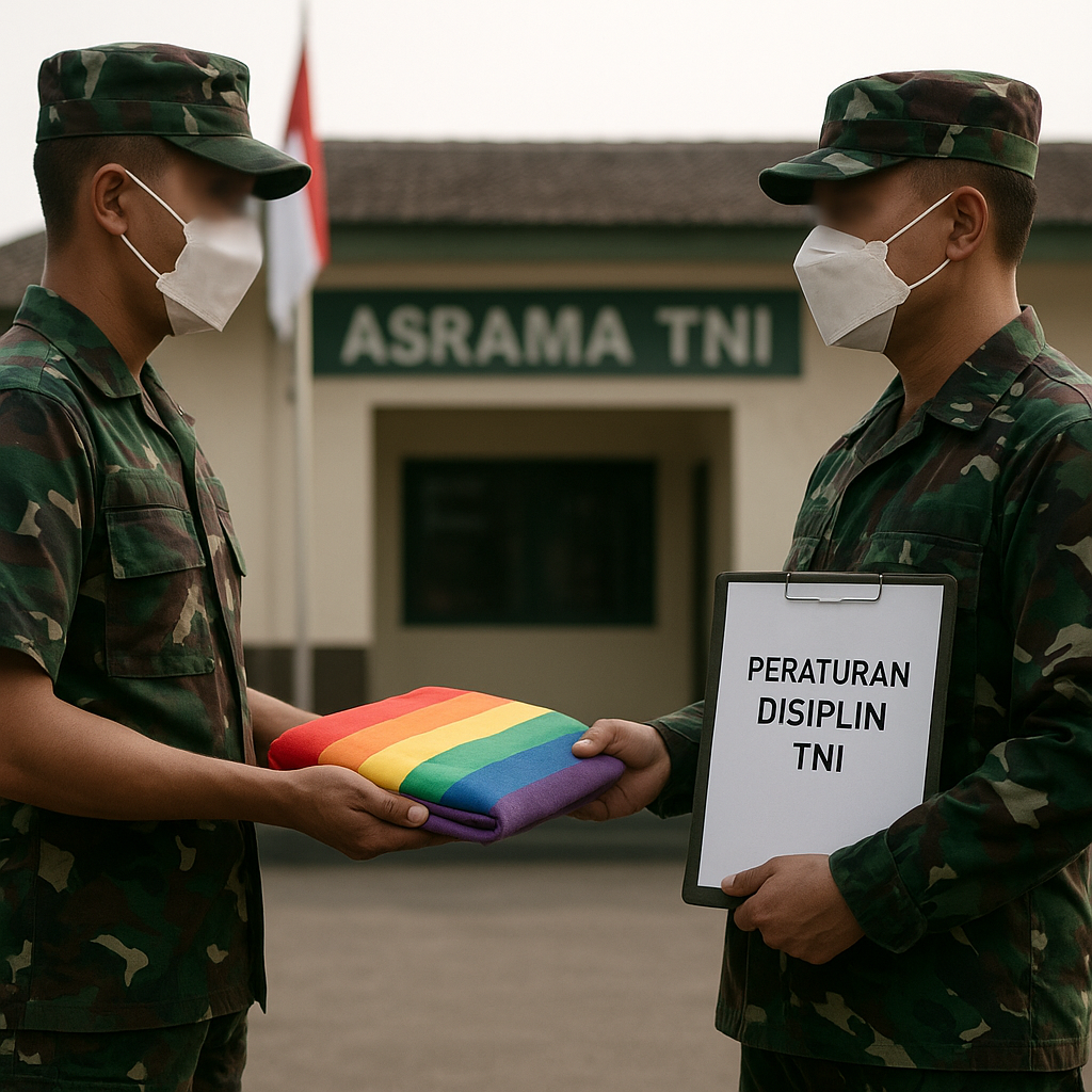 Kibarkan Bendera LGBT di Asrama TNI: Klarifikasi Aturan dan Konteks Pelanggaran Disiplin