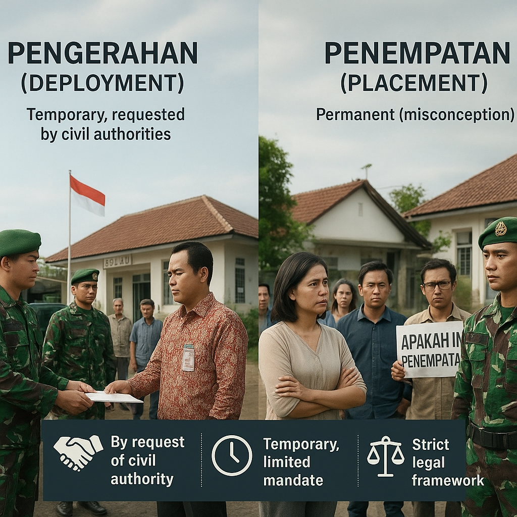 Membedakan 'Pengerahan' dan 'Penempatan' Pasukan TNI dalam Penanganan Konflik Sosial