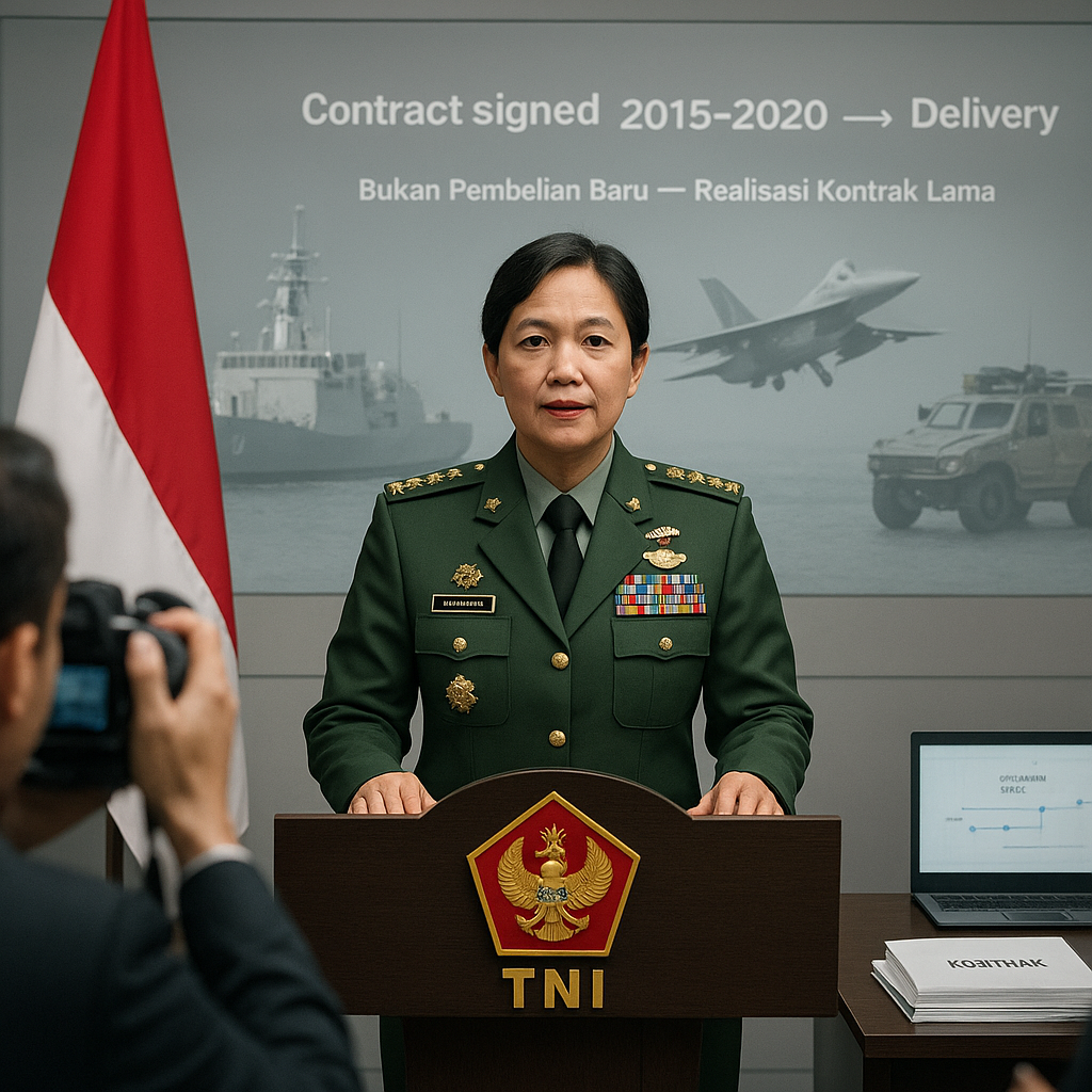 Klarifikasi Pihak TNI: Alutsista Pesanan Lama Dikirim 2025, Bukan Pembelian Baru