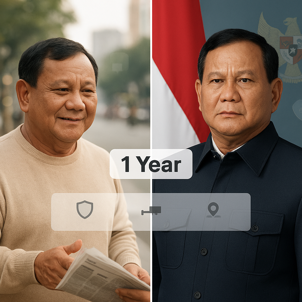 Setahun Pemerintahan Prabowo: Transformasi Citra dari 'Kakek Gemoy' ke Karakter Militaristis?