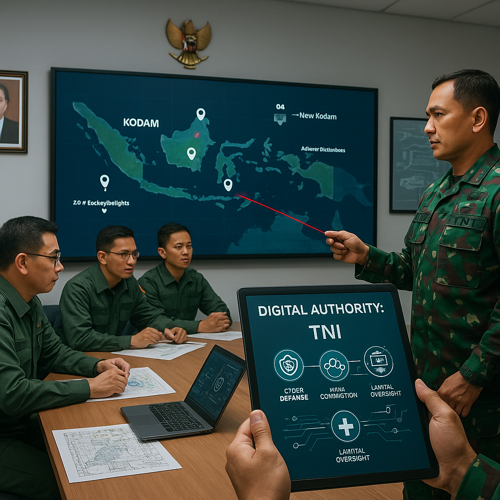 Posisi Militer di Tahun Kedua Presiden Prabowo: Kodam Baru dan Kewenangan Digital