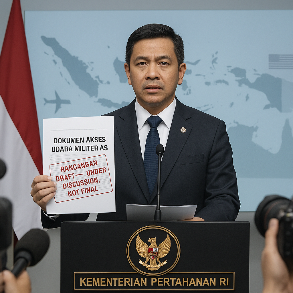Klarifikasi Kemhan: Dokumen Akses Udara Militer AS Masih Pembahasan Awal, Bukan Kesepakatan Final