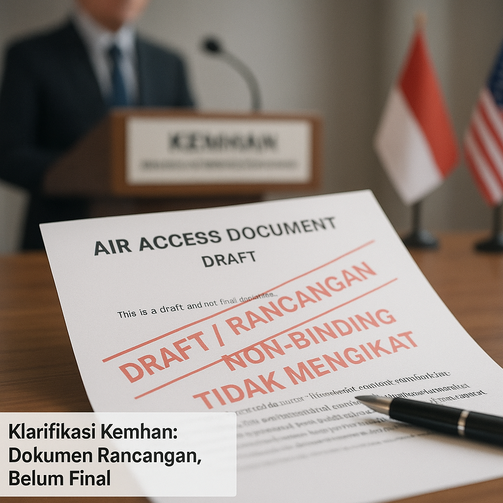 Klarifikasi Kemhan: Dokumen Akses Udara AS adalah Rancangan, Belum Final dan Mengikat