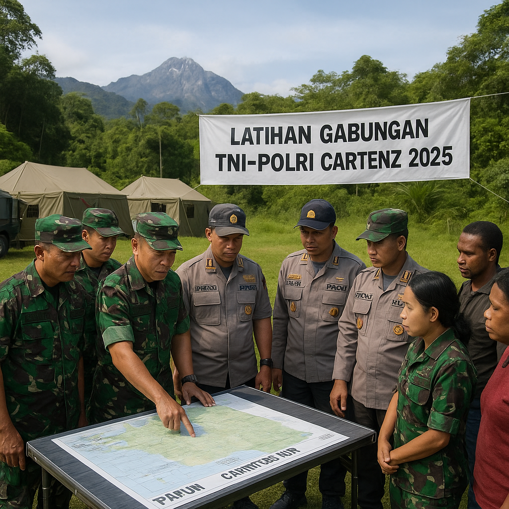 Latihan Gabungan TNI-Polri Cartenz 2025: Fokus Pengamanan Papua, Bukan Operasi Militer Besar