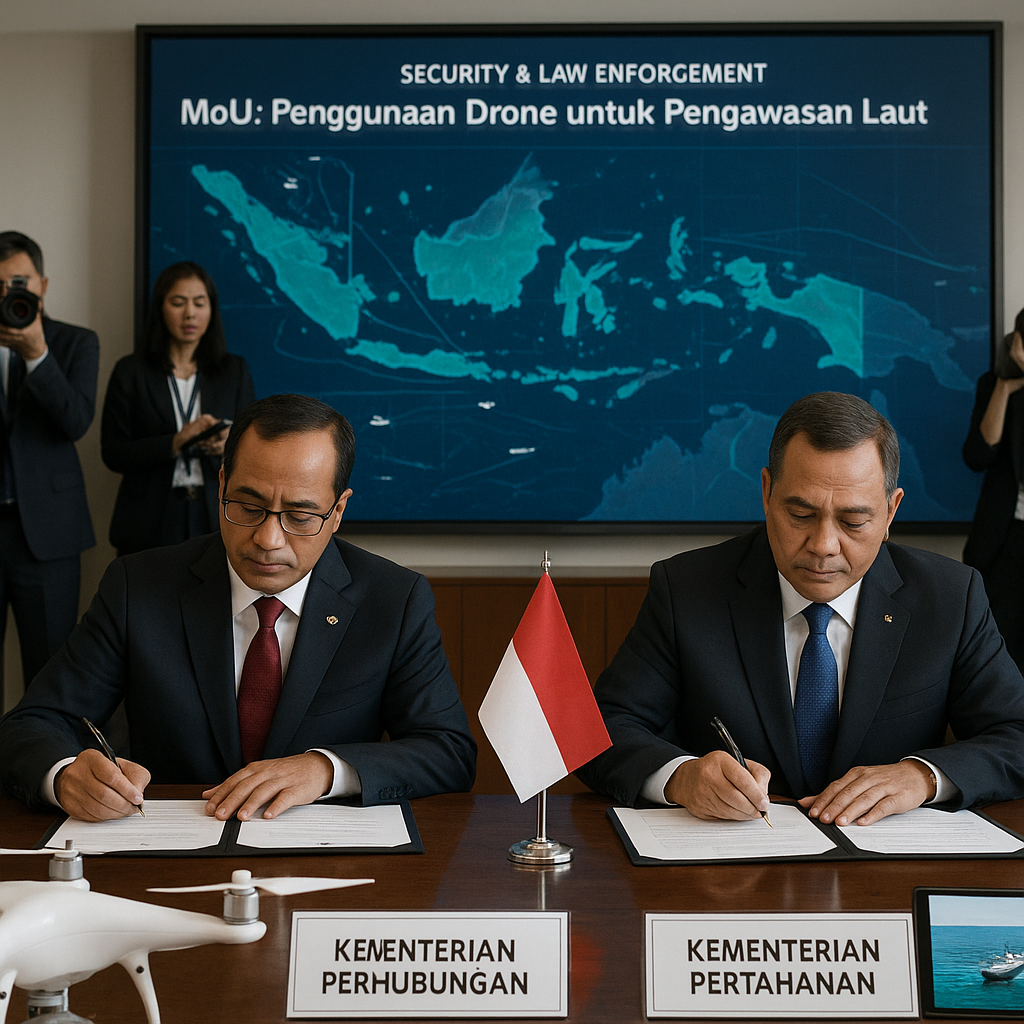 Menhub dan Menhan Teken MoU Penggunaan Drone untuk Pengawasan Laut, Fokus Keamanan dan Penegakan Hukum
