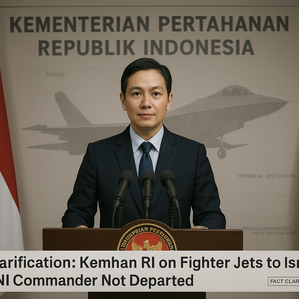 Klarifikasi Kemhan RI tentang Pesawat Tempur Indonesia ke Israel: Pernyataan Panglima TNI Tidak Berangkat