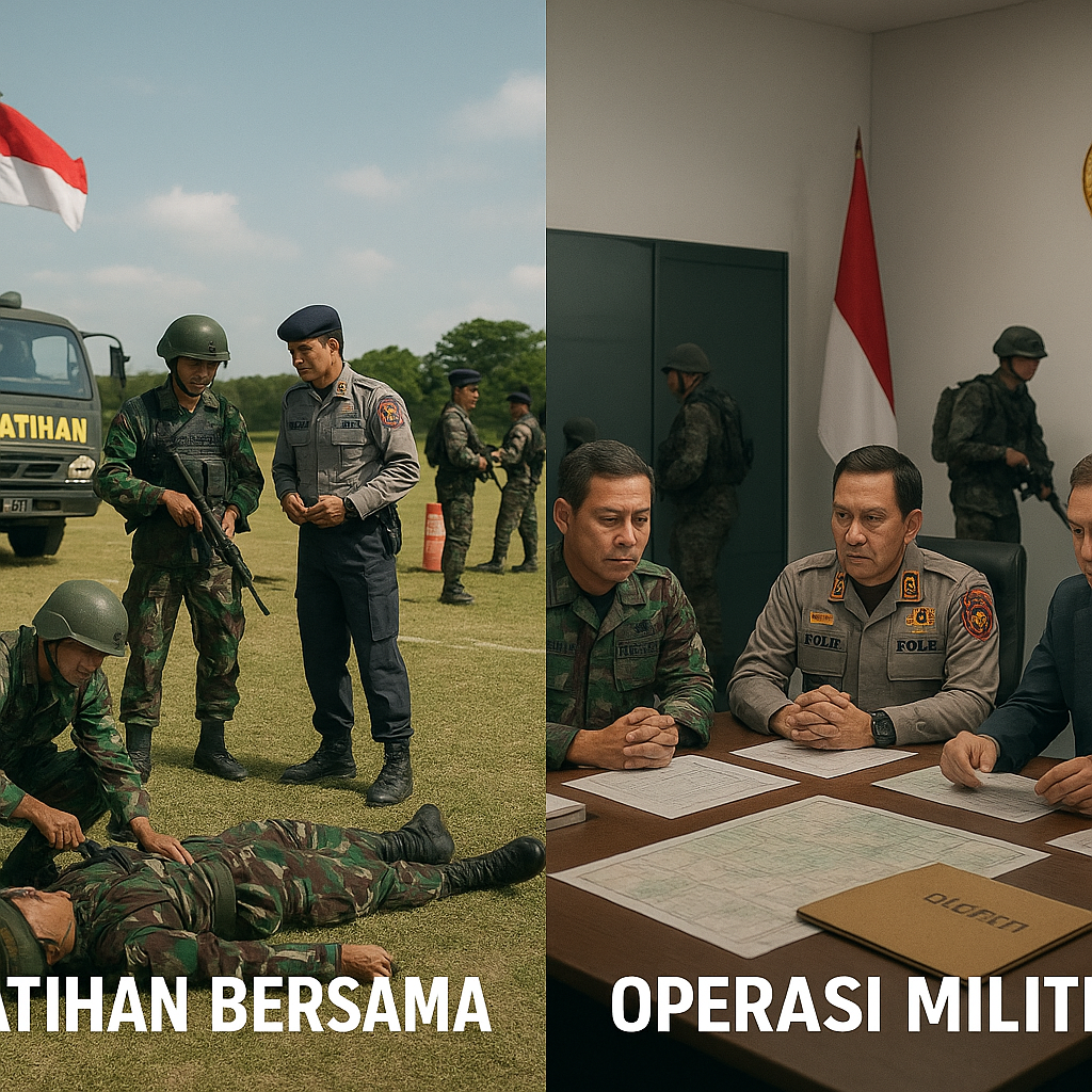 Menjelaskan Perbedaan 'Latihan Bersama' TNI-Polri dengan Aksi 'Operasi Militer'