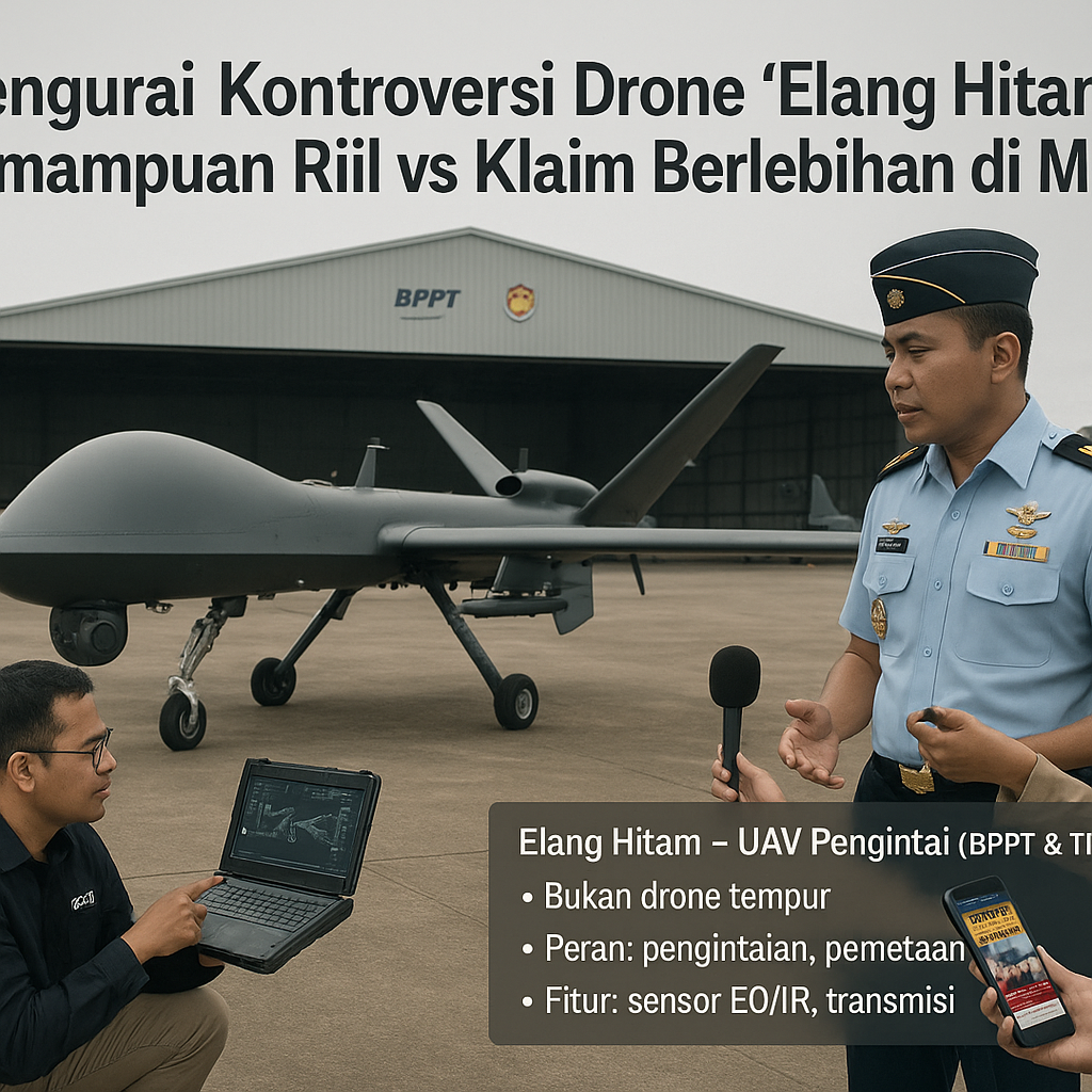 Mengurai Kontroversi Drone 'Elang Hitam': Kemampuan Riil vs Klaim Berlebihan di Medsos