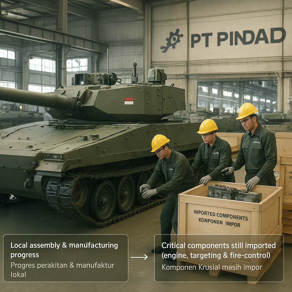 Produksi Tank Harimau di PT Pindad: Antara Klain Swasembada dan Ketergantungan Teknologi Asing