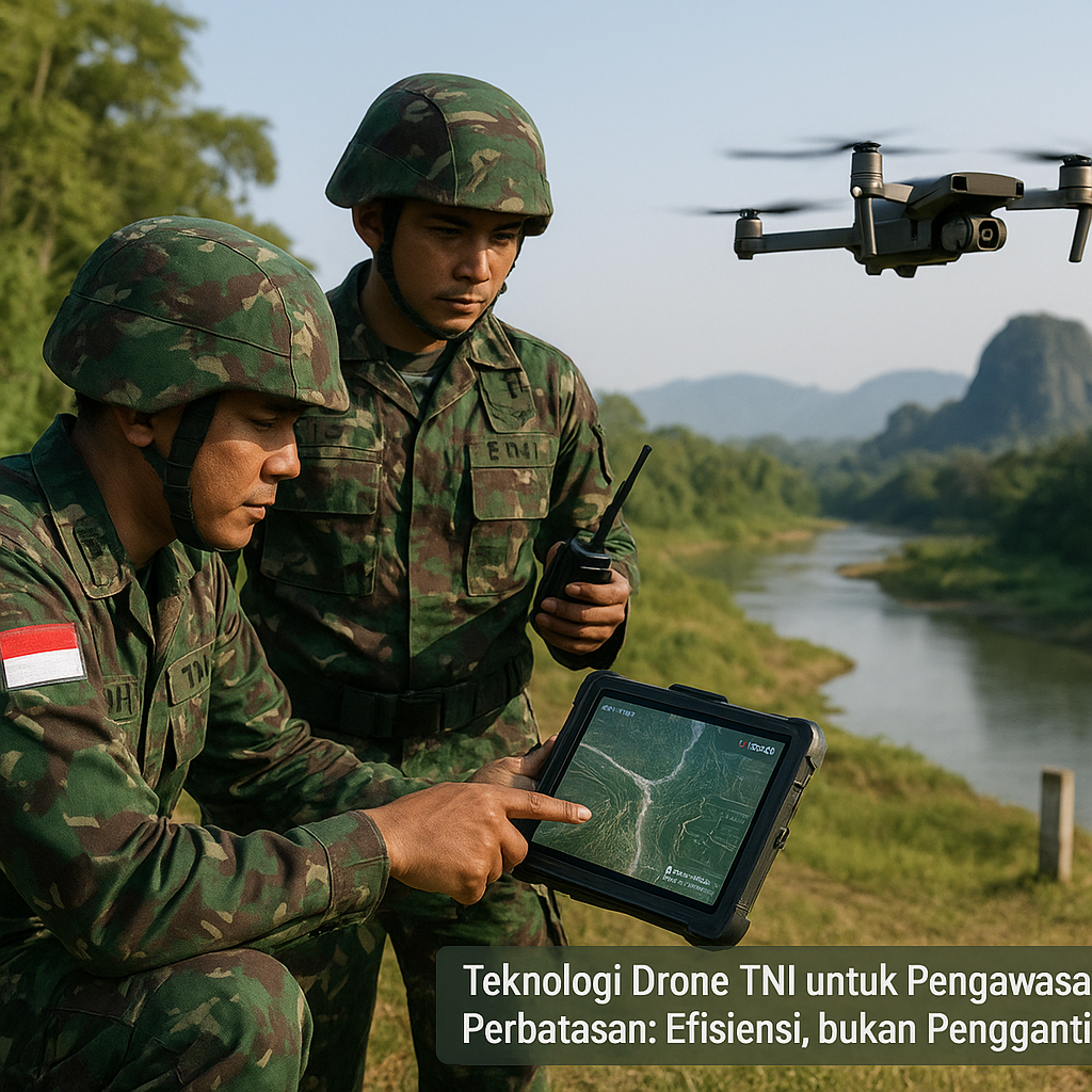 Teknologi Drone TNI untuk Pengawasan Perbatasan: Efisiensi, bukan Pengganti Personel