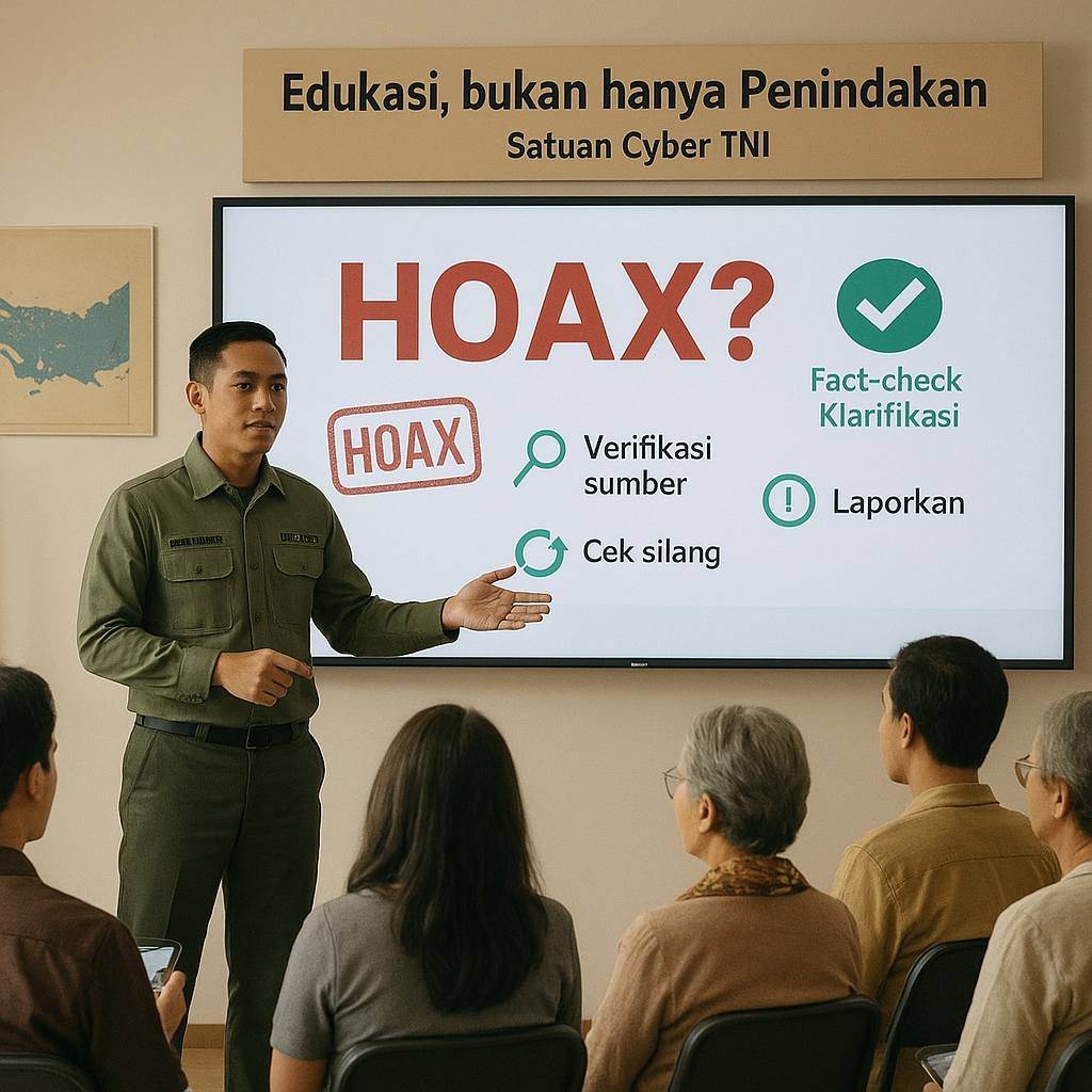 Peran Satuan Cyber TNI dalam Menangkal Hoaks: Edukasi, bukan hanya Penindakan