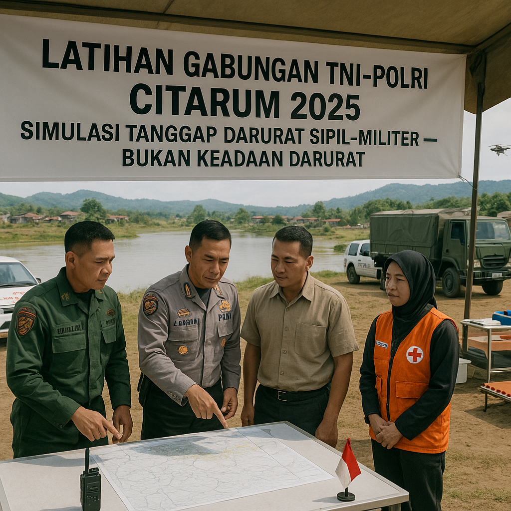 Latihan Gabungan TNI-Polri Citarum 2025: Simulasi Tanggap Darurat Sipil-Militer, Bukan Tanda 'Keadaan Darurat'